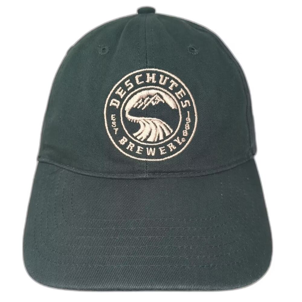 Apollo Deschutes Brewery Baseball Cap Green Beige Hat OS Strapback Embroidered
